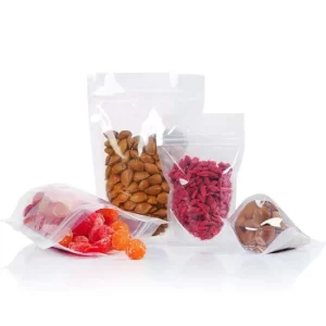 Sachets doypack en plastique transparent avec fermeture zip emballage alimentaire maroc fati pack agadir