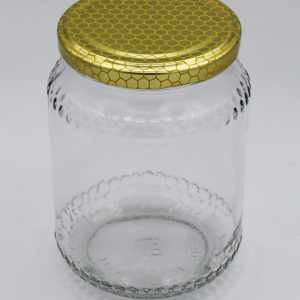 Pot En Verre Transparent Pour L'emballage De Miel avec couvercle dorée fati pack emballage alimentaire maroc