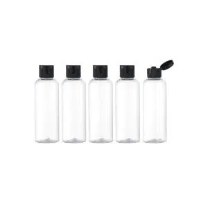 bouteille-plastique-transparent-avec-bouchon-noir-emballage cosmetique maroc fati pack