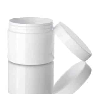 Pots En Plastique PET Blanc 50g 100g et 200g Avec Couvercle Blanc