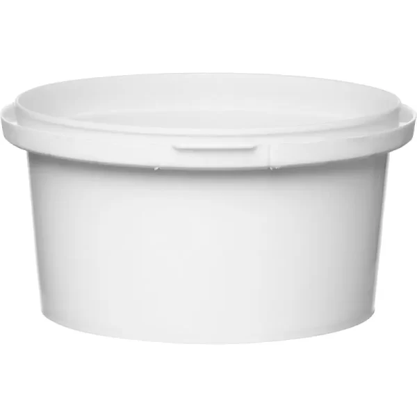 Pots et Seaux en Plastique Blanc Alimentaire, Idéaux pour l'Emballage de Liquides et de Poudres