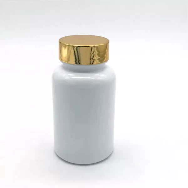 bouteille en plastique blanc pour Pilules ou Compléments Alimentaires