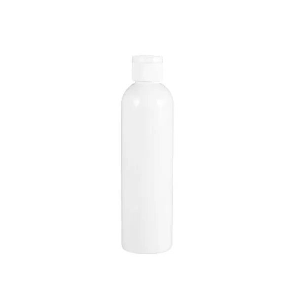 Flacon en plastique Blanc avec Bouchon à Rabat 250ml Idéal pour Gel Douche, Shampooing et Autres