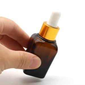 Flacons En Verre Marron Carrés Ambrés Avec Bouchon Compte-Gouttes emballage maroc