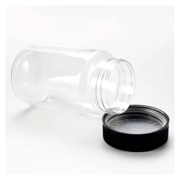 bouteille-pharmaceutique-de-pilules-en-plastique-transparent-avec-couvercle-noirblanc (2)