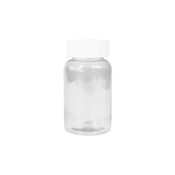 bouteille-pharmaceutique-de-pilules-en-plastique-transparent-avec-couvercle-noirblanc