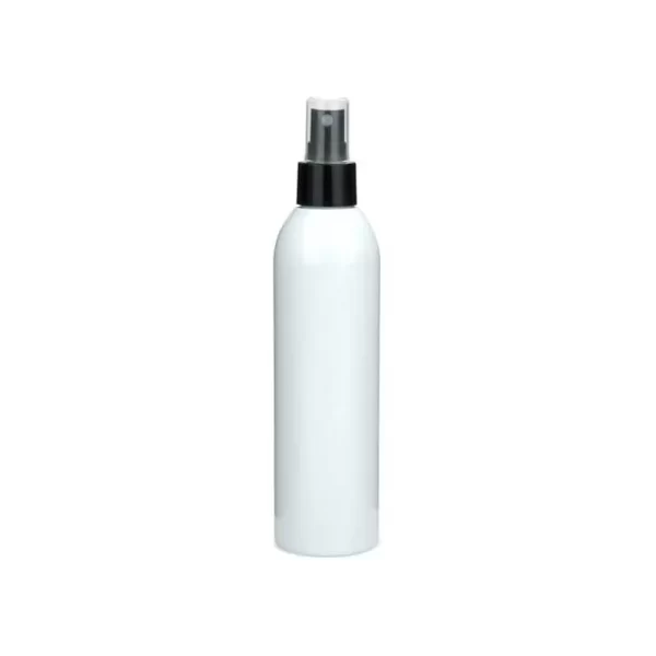 flacon-cylindrique-en-plastique-blanc-avec-bouchon-de-pulverisation-noir-250ml (1)