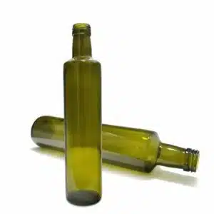 Bouteille dorica en verre verte bouchon alum doré (2)