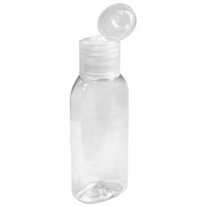 Bouteille en plastique pet transparent avec bouchon à rabat (1)