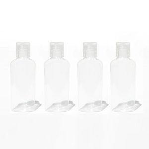 Bouteille en plastique pet transparent avec bouchon à rabat (3)