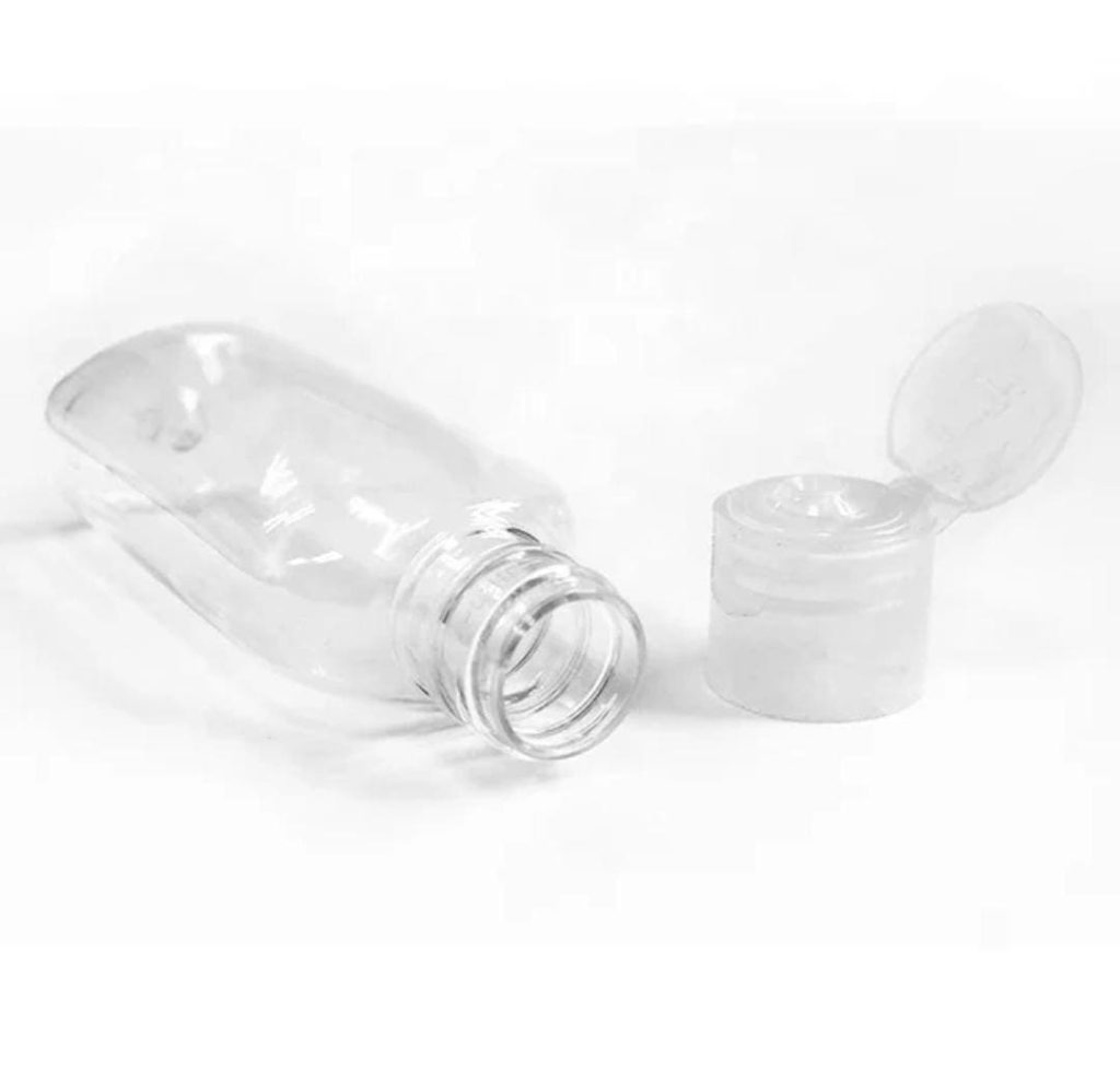 Mini Flacon De 50 ml En Plastique PET Transparent Avec Bouchon à Rabat