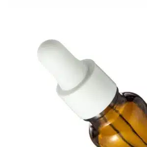 Flacon Compte-Goutte Marron Clair En Verre De 10ml a 100ml Avec Bouchon blanc