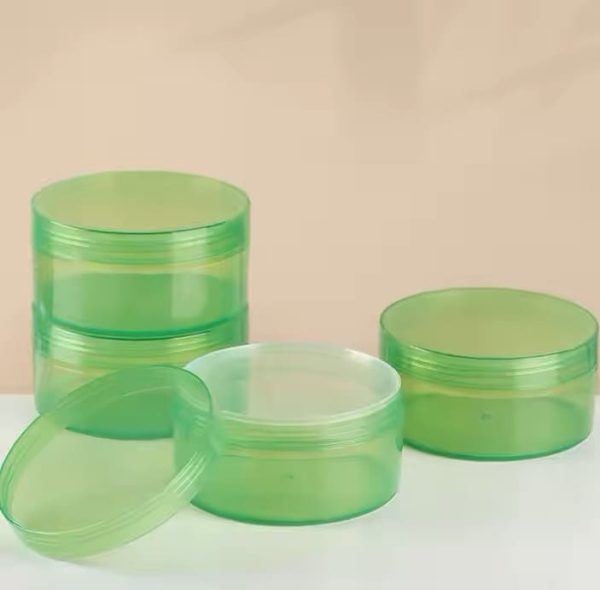 Pot Hermétique en Plastique Vert pour Produits de Soins Naturels emaballage maroc