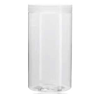 Pots rond En Plastique Transparent avec couvercle twist off en plastique semi-transparents Pour Cosmétiques Et Aliments