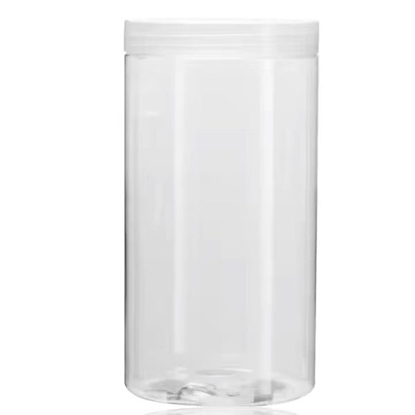 Pots rond En Plastique Transparent avec couvercle twist off en plastique semi-transparents Pour Cosmétiques Et Aliments