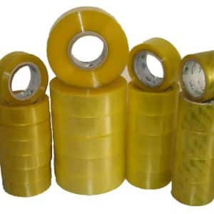 Ruban adhésif jaune clair pour scellage et emballage – Haute résistance