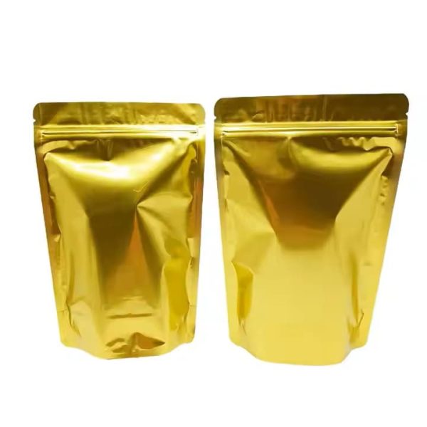 Sacs zip-lock debout en mylar refermable personnalisés pochette en aluminium pour le stockage des aliments emballage maroc