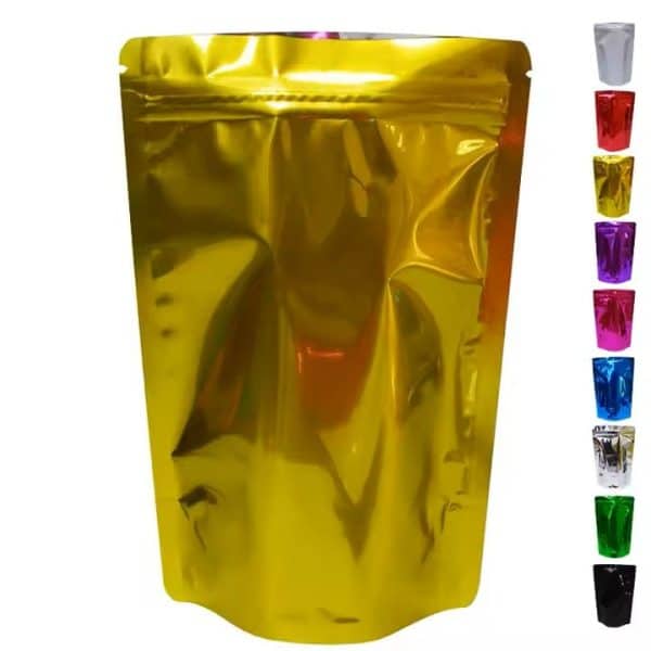 Sacs zip-lock debout en mylar refermable personnalisés pochette en aluminium pour le stockage des aliments emballage maroc en gros