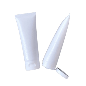 Tube à bouchon rabattable en plastique blanc – Emballage pour crèmes et gels