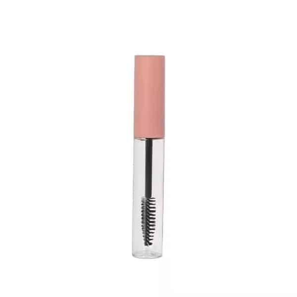 Tube de Mascara Rose Transparent avec bouchon Rose et Brosse à Cils Inclus