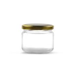 bocaux en verre transparent alimentaires avec couvercle à vis métal