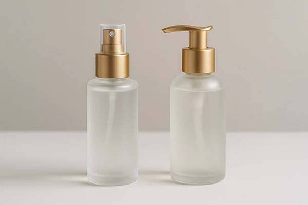 Nouveaux bouchons spray et pompe dorée pour vos soins liquides