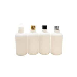 Bouteille blanche en plastique 250 ml avec bouchon flip-top pour produits cosmétiques emballage maroc