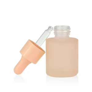 flacon compte-gouttes en verre dépoli et épaulement – Couleurs macaron emballage maroc